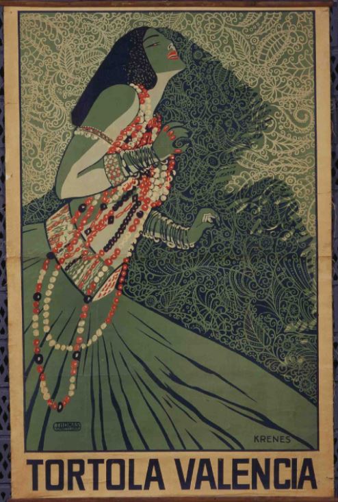 Cartell de Krenes de La Bayadera, aproximadament de 1919. S'exposa una reproducció