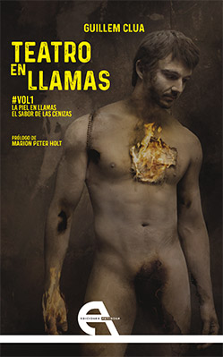 Coberta Teatro en llamas. Ediciones Antígona, 2017