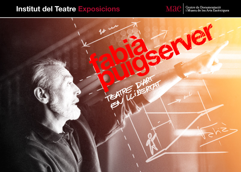 Cartell de l'exposició itinerant Fabià Puigserver. Teatre en llibertat. Mostra fotogràfica