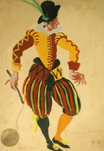 Figurí de Marià Andreu per Don Juan, ballet amb coreografia de Michel Fockine ballat pel Ballet de Monte-Carlo i estrenat a Londres l’any 1936