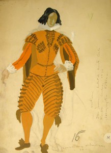 Figurí de Marià Andreu per Don Juan, ballet amb coreografia de Michel Fockine ballat pel Ballet de Monte-Carlo i estrenat a Londres l’any 1936