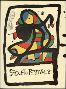 Cartell de Joan Miró per al Spoleto Festival de 1981. Col·lecció gràfica d'arxiu del MAE.