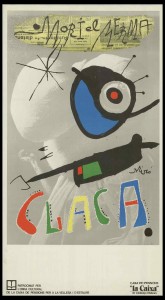 Cartell de l'espectacle Mori el Merma, companyia La Claca, Gran Teatre del Liceu, 1978. Col·lecció gràfica d'arxiu del MAE.