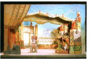 Teatrí de Francesc Soler i Rovirosa per a l'òpera Aïda, de Richard Wagner. Acte II, Teatre Principal de Barcelona, 16 abril 1876