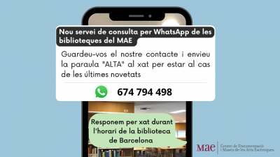 Servei d'informació per Whatsapp del MAE