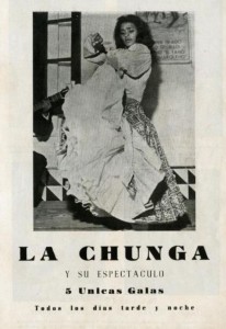 Programa actuació despedida i homenatge de La Chunga a l'Emporium de Barcelona, 1959. Col·lecció de programes Manuel Monzón del MAE