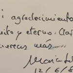 Nota manuscrita d'agraÏment de Ragué. Fons Juan Germán Schroeder