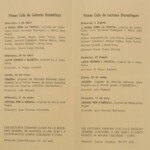 Programa de mà de les lectures dramatitzades de 1986 a la SGAE. Fons Juan Germán Schroeder