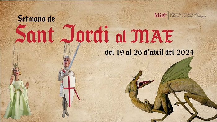 Cartell Setmana de Sant Jordi al MAE, del 19 al 16 abril 2024