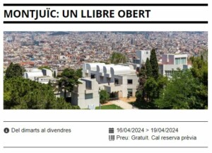 Montjuïc un llibre obert 2024