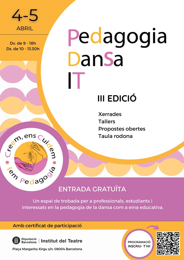 Cartell de les terceres jornades de Pedagogia de la dansa IT.