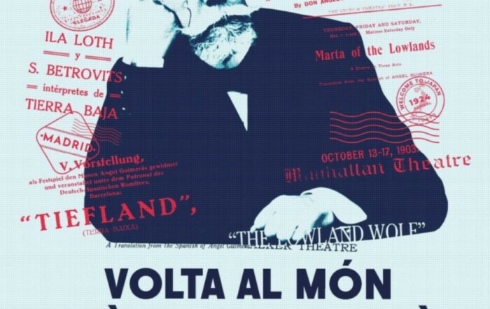 Cartell de l'exposició itinerant Volta el món d'Àngel Guimerà, Centre Municipal de Cultura de La Bisbal del Penedès, del 10 al 31 d'octubre de 2025