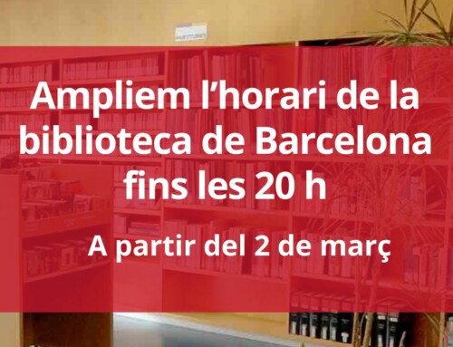 Nou horari de la biblioteca de Barcelona