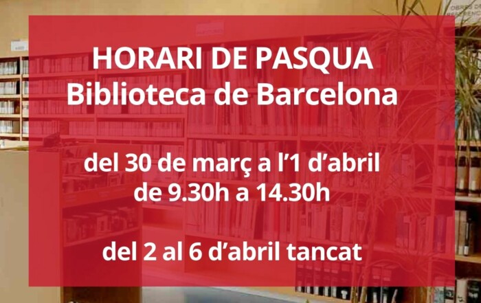 Horaris de Pasqua del MAE 2026