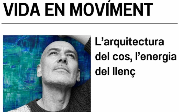 Cartell de l'exposició temporal "Nicolaas Marckmann, una vida en moviment", del 19 de maig al 30 de juny de 2026, al vestíbul del Teatre Estudi