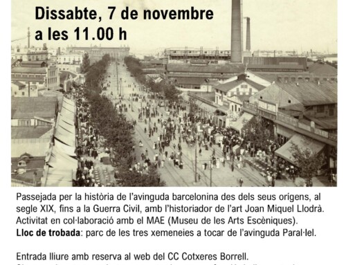 La Ruta pel Paral·lel torna el 7 de novembre de la mà del CC Cotxeres Borrell