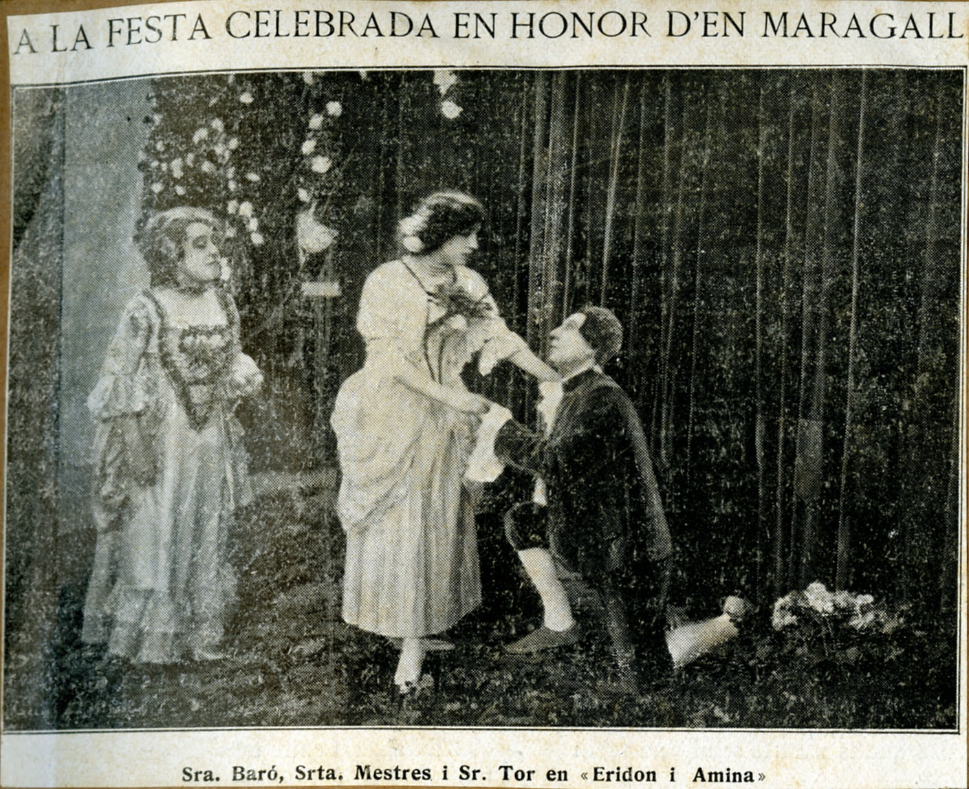 Retall premsa. Eridon i Amina. Fons Sedó. Àlbum celebritats XIX