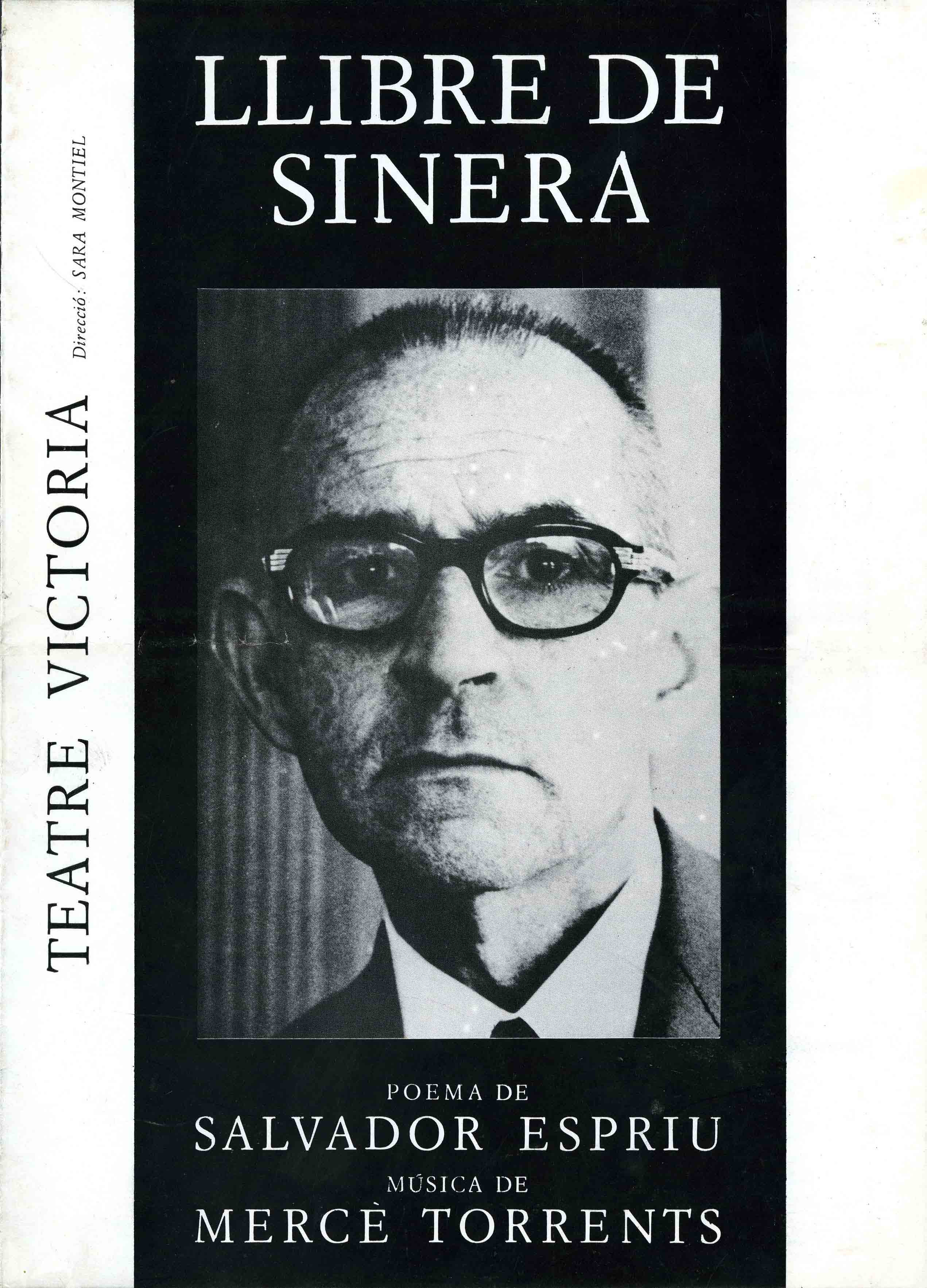 Programa. Llibre de Sinera. Teatre Victoria