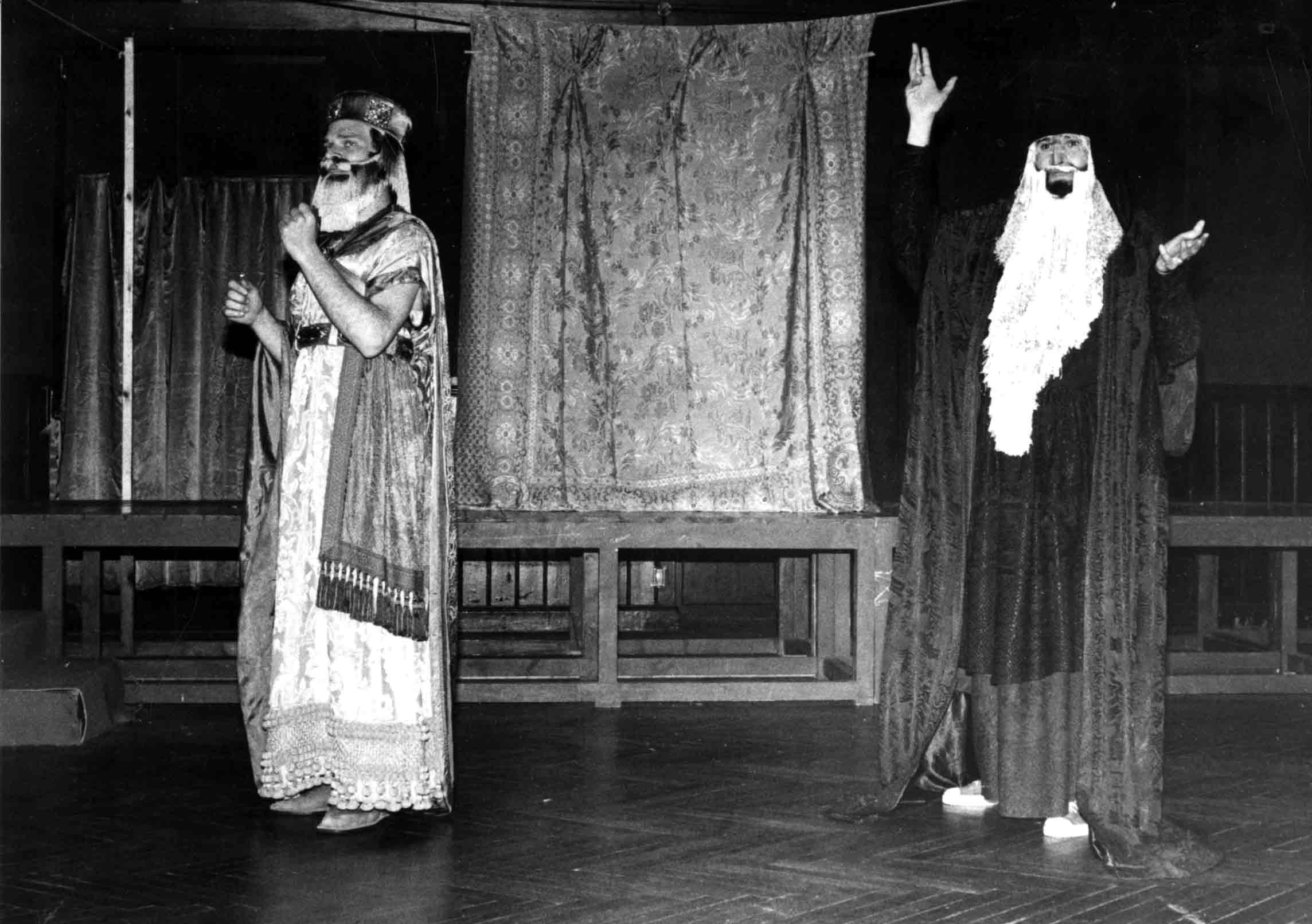 Fotografia. Assaig Primera història d'Esther. Teatre Lliure de Gracia, 1982