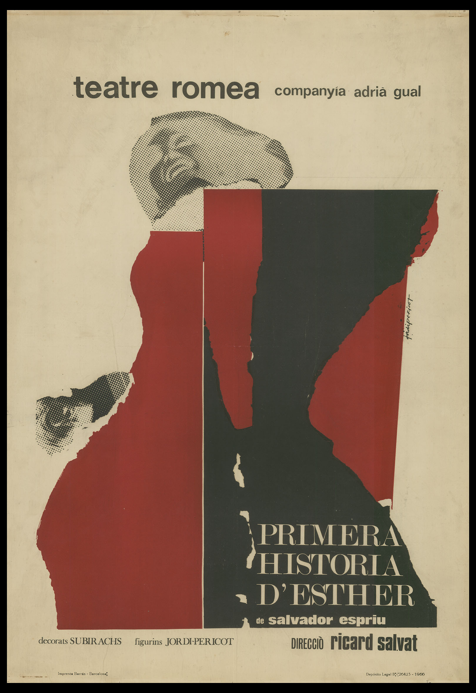 Cartell. Primera història d'Esther. Teatre Romea. 1968