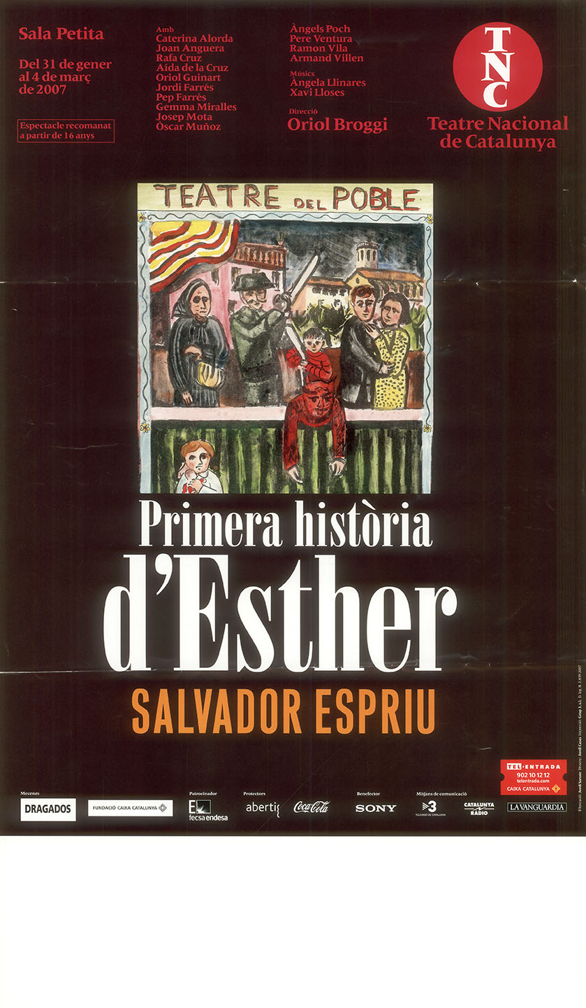 Cartell. Primera història d'Esther. Teatre Nacional de Catalunya. 2007