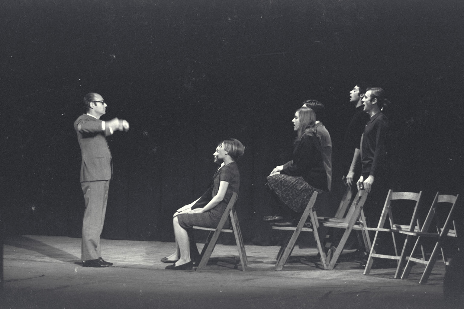 Fotografia. Pau Barceló. Ronda de mort a Sinera. Teatre Romea, 1966